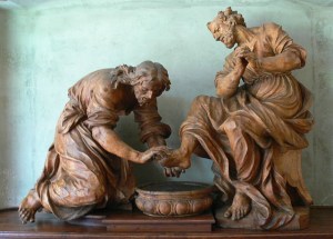 Christus wäscht dem heiligen Petrus die Füße